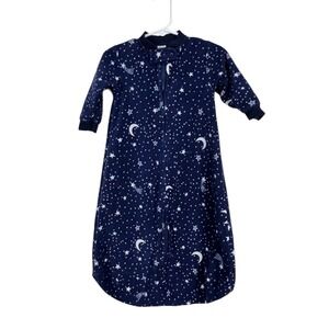Yoga Sprout Baby Fleece Sleep Sack Wearable Blanket Navy Celestial Stars 0-9M